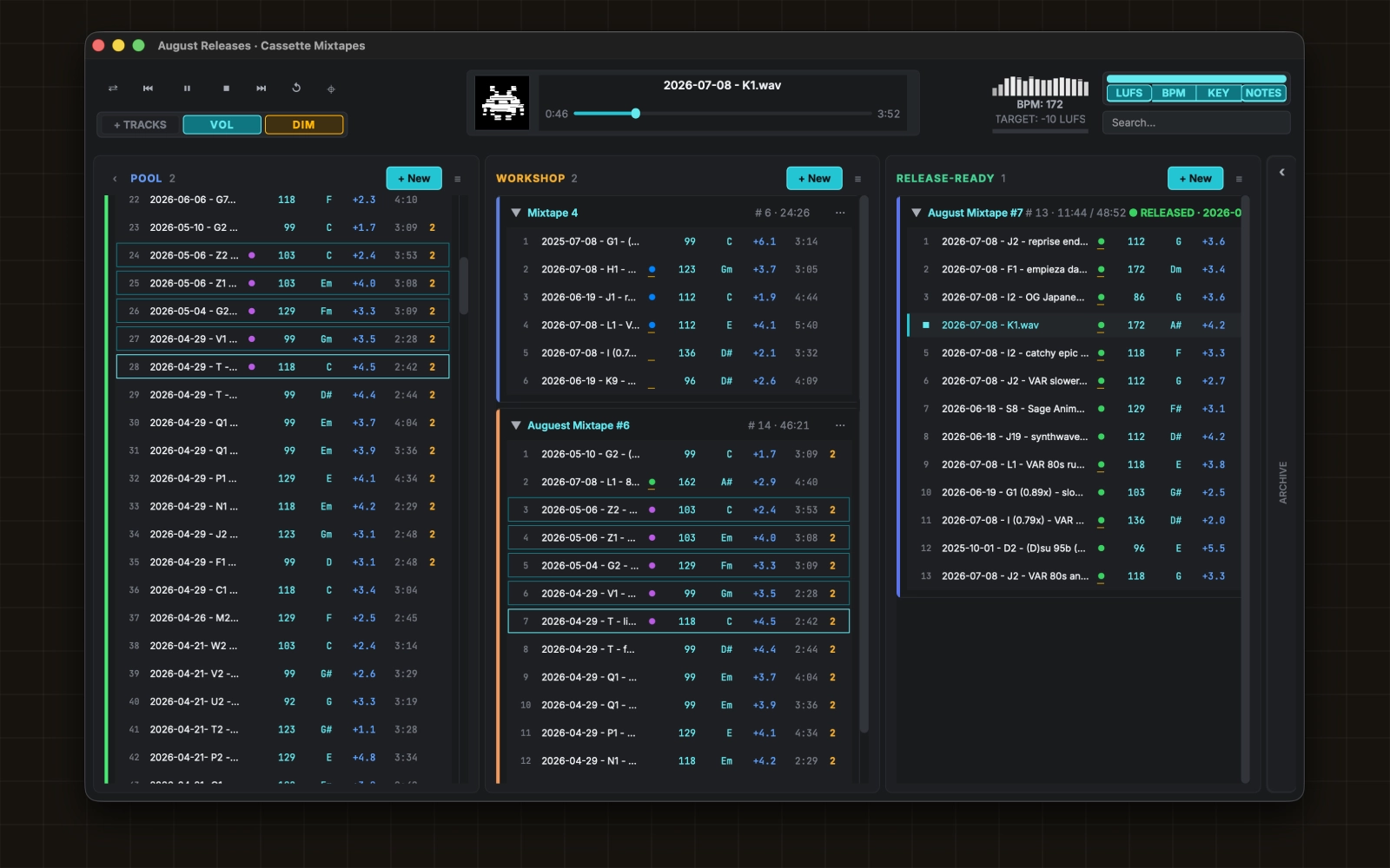 Cassette Mixtapes UI